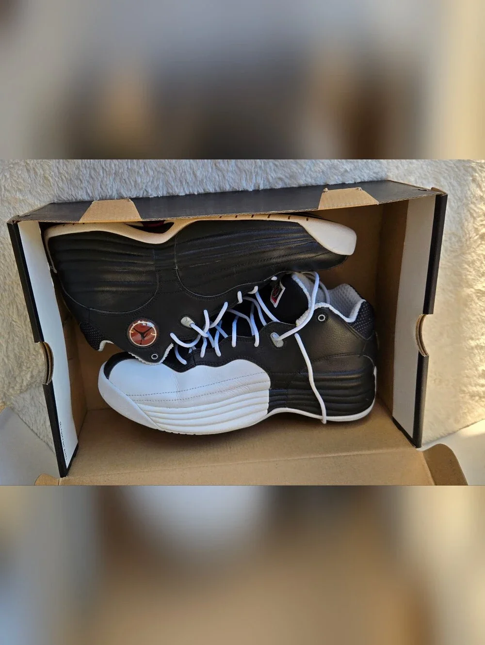 VNFS Nike Air Jordan Jumpman Team 1 Black White Red 644938-002 Size 9.5 OG Box